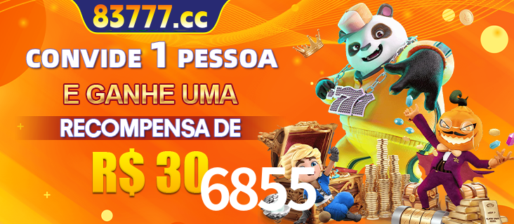 Banner institucional da 6855 sobre parceria de marcas e criação de uma marca de excelência, apresentando os mascotes de jogos populares como o Fortune Tiger.