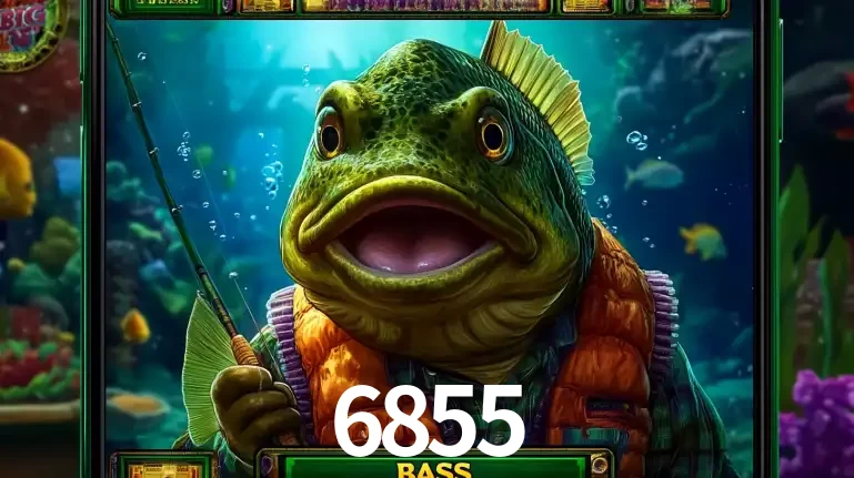 Personagem de peixe pescador do popular jogo de slot com tema de pescaria, uma das emocionantes opções de caça-níqueis para jogar e ganhar no cassino 6855.